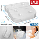 Bathtub Pillow Suction Cup Bath Pillow Air Mesh Breathable Spa Bath Pillow Neck Head Support