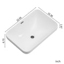 Undermount Bathroom Sink, Vessel Basin For Vanity Countertop - Milk White by HouseOfZazla