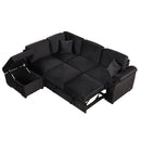 Sleeper Sofa Bed, 2 In 1 Pull Out Sofa Bed L Shape Couch With Storage Ottoman For Living Room, Bedroom Couch And Small Apartment by HouseOfZazla