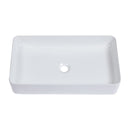 Modern Ceramic Rectangular Bathroom Vessel Sink With European Design