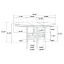 Lavon - Oval Extension Leaf Dining Table With Built In Storage - Gray