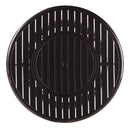 Black Aluminum Fire Table Set with Four Club Chairs