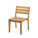 Outdoor Acacia Wood Dining Side Chair Set (2-Pack)