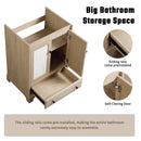 Bathroom Vanity With Basin 1 Drawer, Particle Board Construction, Free Standing Storage - Brown by HouseOfZazla