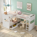Bunk Bed With Loft And 2 Drawers