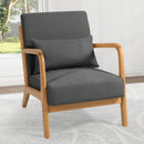 Leisure Chair With Solid Wood Armrest And Feet, Mid-Century Modern Accent Sofa, 1 Seat by HouseOfZazla