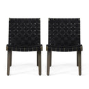 Lounge Chair With Stunning Rope Weave Design, Set of 2 - Black by HouseOfZazla
