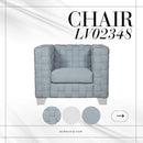 Saree Chenille Chair - Light Blue by HouseOfZazla