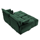 2 Seater Sofa Set With 2 Ottomans And Throw Pillows