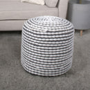 River - Handcrafted Cylindrical Pouf Water Resistant Fabric by Unique Piece Furniture