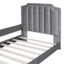 Upholstered Daybed With Classic Stripe Shaped Headboard by HouseOfZazla