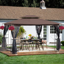 Patio Gazebo Tent With Ventilated Double Roof And Mosquito Net For Backyard Or Garden by Unique Piece Furniture