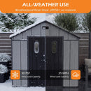 8x16ft Resin Outdoor Storage Shed