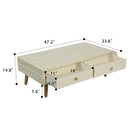 Coffee Table with Veneered Faux Marble Tabletop