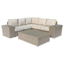 Outdoor Wicker Sectional With Weather Resistant Cushions And Table by HouseOfZazla