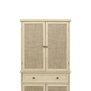 4 Door Storage Cabinet With 1 Drawer And 4 Adjustable Inner Shelves - Natural by HouseOfZazla