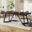 Rectangular Dining Table For 6 - 8 People - Black by HouseOfZazla