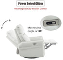 29.92" 270 Power Swivel Rocker Recliner Chair, Electric Glider Reclining Sofa With USB Ports, Power Swivel Glider, Rocking Chair Nursery Recliners For Living Room Bedroom by HouseOfZazla