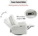 29.92" 270 Power Swivel Rocker Recliner Chair, Electric Glider Reclining Sofa With USB Ports, Power Swivel Glider, Rocking Chair Nursery Recliners For Living Room Bedroom by Unique Piece Furniture