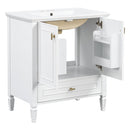 Freestanding Vanity With 1 Drawer & 2 Soft Close Doors With Door Mounted Storage by HouseOfZazla