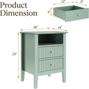 Fluted Nightstand With 2 Drawers by HouseOfZazla