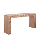 Rustic Wood Console Table with Natural Log Accents – 62" Entryway Table
