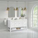 James Martin Breckenridge 60" Double Bathroom Vanity, Bright White