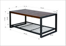 Console Coffee Table With Reclaimed Wood Finish, For Living Room - Natural by HouseOfZazla