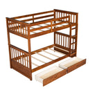 Bunk Bed With Ladders And 2 Storage Drawers by Unique Piece Furniture