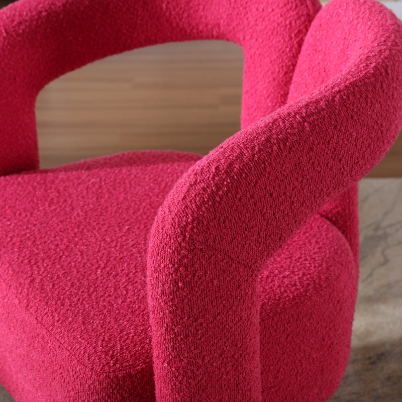 360 Degree Swivel Cuddle Barrel Accent Chairs, Round Armchairs with Wide Upholstered, Fluffy Fabric Chair for Living Room, Bedroom, Office, Waiting Rooms