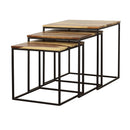 3 Piece Nesting Design Table Set - Brown