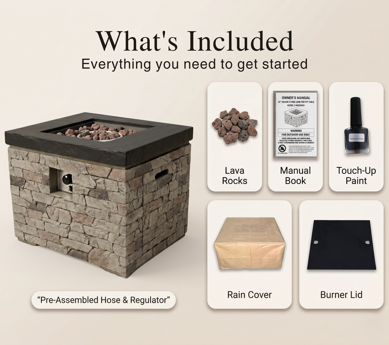 32-Inch Outdoor Fire Pit Table, photo 10 of 10