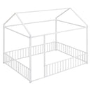 Metal Bed House Bed Frame With Fence by Unique Piece Furniture