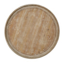 Elegant Coffee Table With Rimmed Top And Curved Design