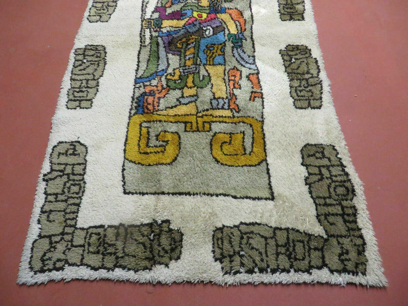 4' X 7' Vintage Handmade Knotted Tribal Nomadic Shag Wool Rug Carpet Prince