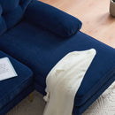 83" Modern Sectional Sofas Couches Velvet L Shaped Couches for Living Room, Bedroom, Blue