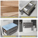 36 Inch Floating Bathroom Vanity with Sink, Soft-Close Door, Ceramic Sink, Plywood by HouseOfZazla