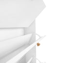 On Trend Multifunctional Tipping Bucket Shoe Cabinet With Storage Shelf & 6 Flip Drawers by HouseOfZazla
