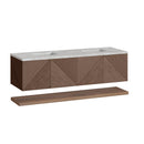 James Martin Marcello 72" Floating Double Bathroom Vanity, Chestnut