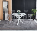Welding Chair, Dining Chair, Plastic Seat (Set of 4) - Transparent by HouseOfZazla