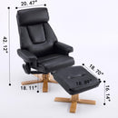 Upholstered Heated Massage 360° Swivel Accent Chair With Ottoman by HouseOfZazla