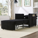 Upholstered Convertible Sleeper Sofa With 5 Position Backrest, Side Pockets, Storage by HouseOfZazla