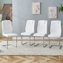 Modern Dining Chairs With Padded Seat, Metal Legs by Unique Piece Furniture