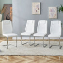 Modern Dining Chairs With Padded Seat, Metal Legs by Unique Piece Furniture
