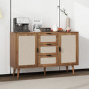 2 Door 3 Drawer Cabinet, Accent Storage Cabinet, Suitable for Living Room, Bedroom, Dining Room, Study