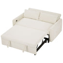 Pull-Out 2 Seat Modern Sleeper Sofa With 2 Throw Pillows And USB Ports by HouseOfZazla