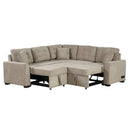 L-Shape Sofa Bed Pull-Out Sleeper Sofa With Wheels, USB Ports, Power Sockets For Living Room by HouseOfZazla