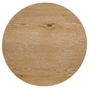 Kessler 2-piece Round Sculptural Wood Coffee Table Set Light Oak