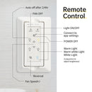Modern Ceiling Fan With Dimmable LED Light 5 Solid Wood Blades Remote Control Reversible Dc Motor With Smart App Control - Nickel by HouseOfZazla