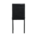 Furniture 5 Piece Metal Dinette Set with Faux Marble Top - Black